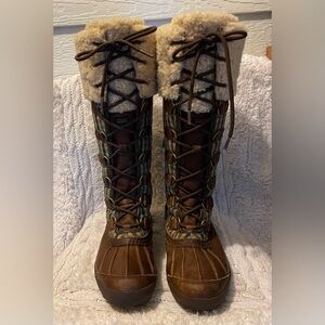 UGG Size 7M Sherpa Lined Knee High Duck Boots
